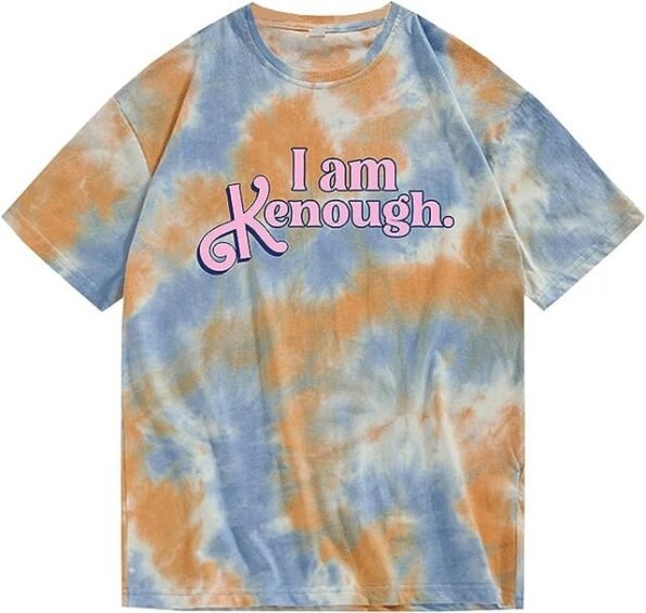 T-shirt Ken I Am Kenough Tie Dye Bleu/Caramel