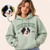 Sweat personnalisé brodé chien coton épais 300g 1 Sweat personnalisé brodé chien coton épais 300g