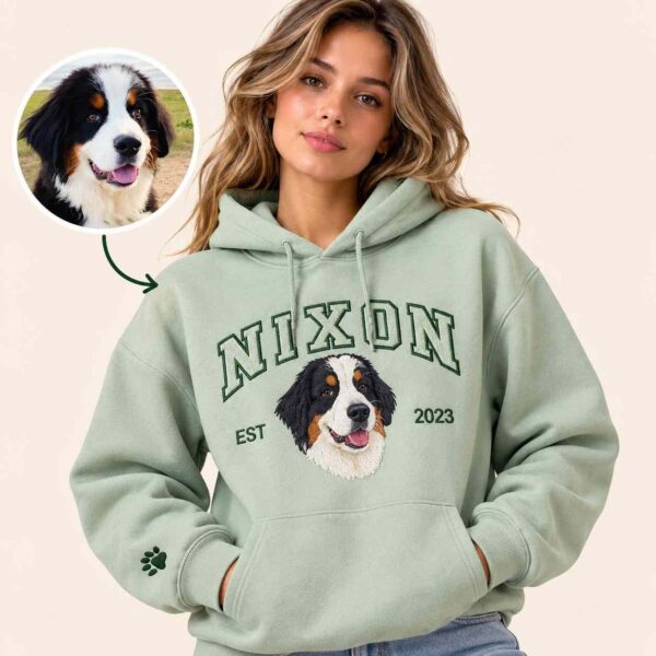 Sweat personnalisé brodé chien coton épais 300g