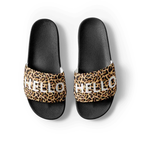 claquettes leopard personnalisees