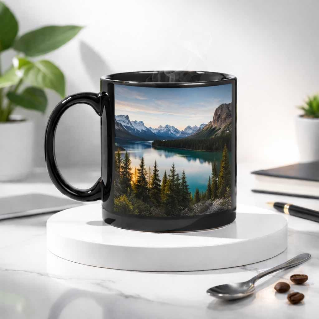 Mug personnalisé noir photo Mug personnalisé noir photo