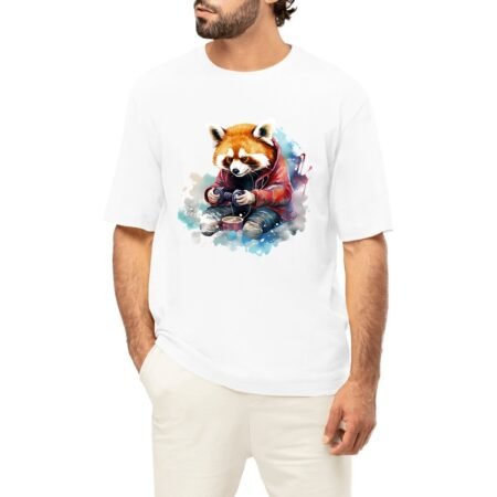 T-shirt Panda Roux Gamer