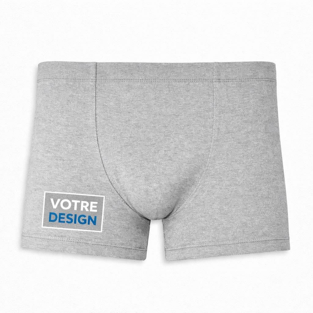 Boxer personnalisé Homme gris clair Boxer personnalisé Homme gris clair