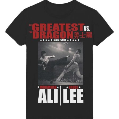 T-shirt Bruce Lee The Dragon Vs Muhammad Ali