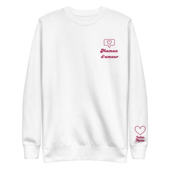 Sweat personnalisé brodé Maman d’amour