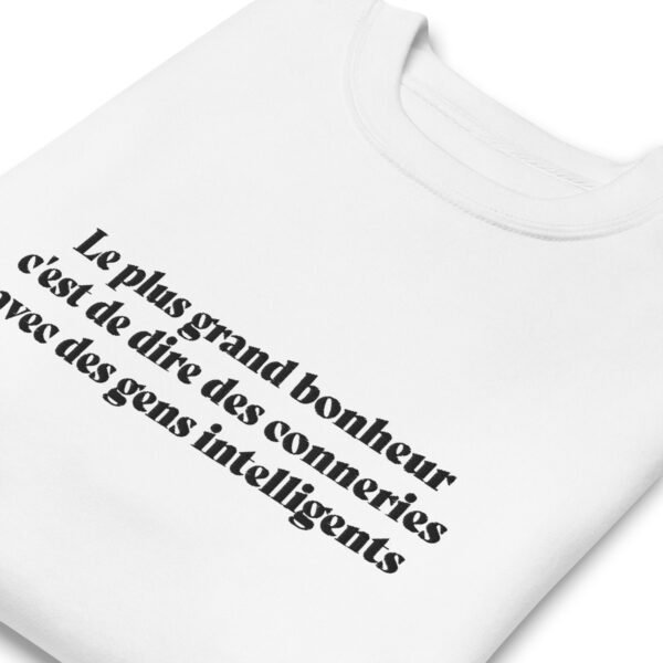 Privé : Sweat brodé Le plus grand bonheur – Wolinski