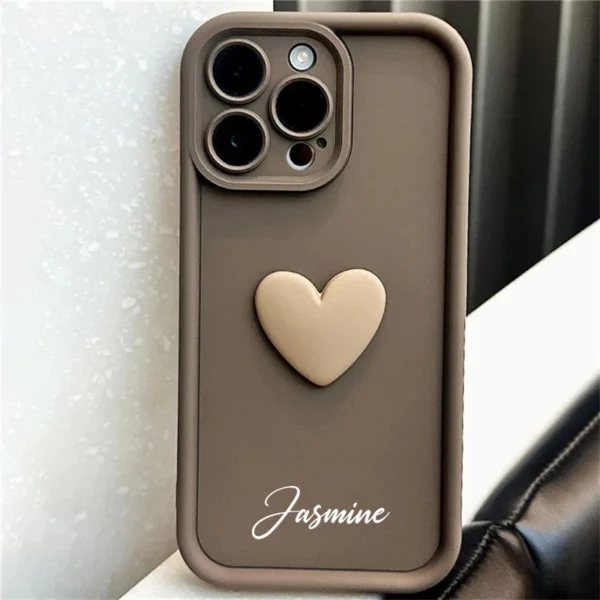 Coque iPhone 3D silicone avec nom personnalisé