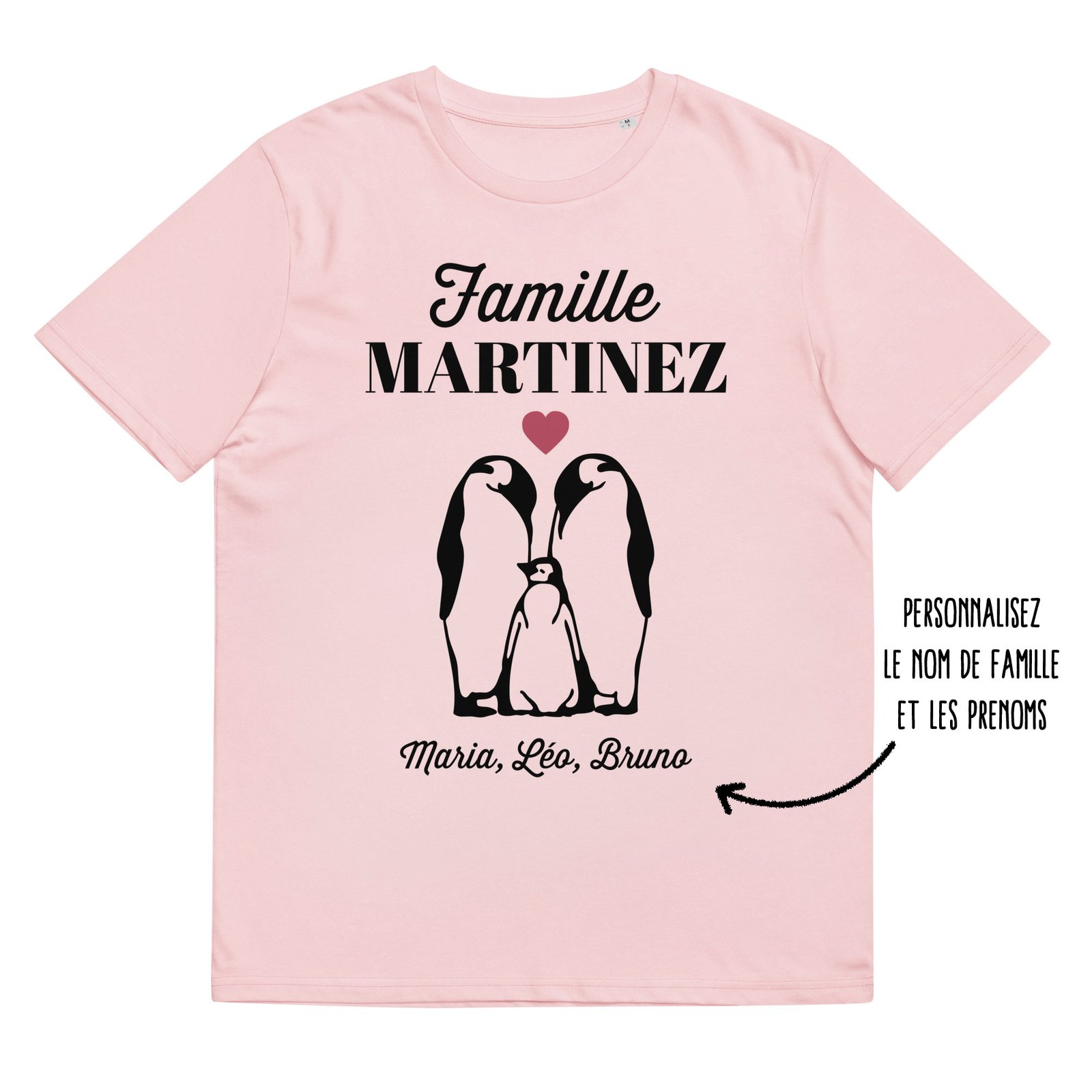 T-shirt Famille personnalisé Pingouins