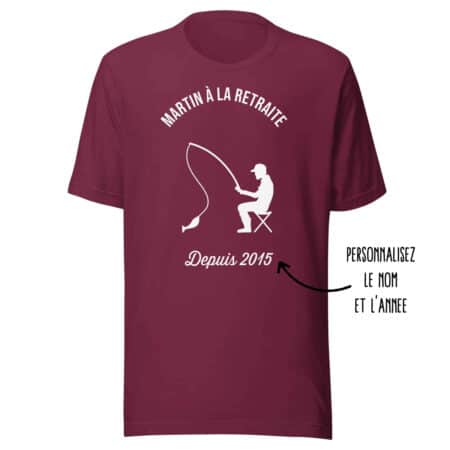 T-shirt Retraite personnalisé pêche