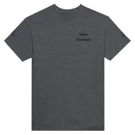 T-shirt classique coton épais – Broderie coeur et manches