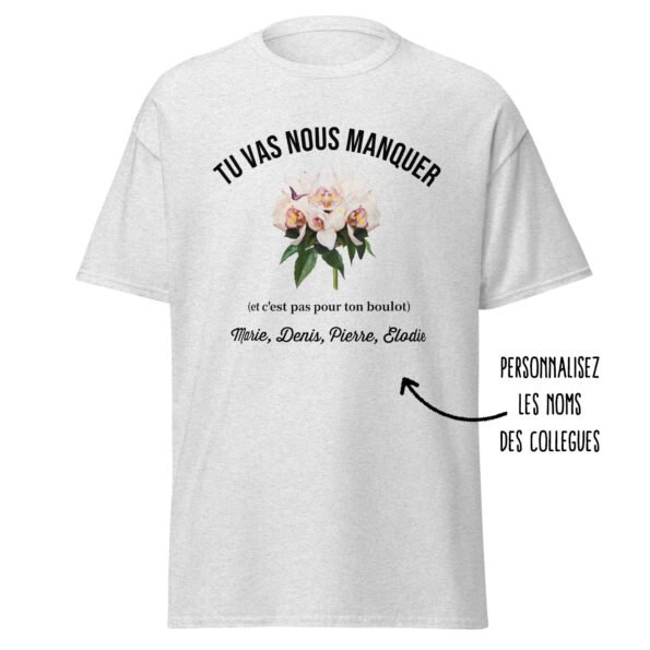 T-shirt personnalisé Collègue Fleurs