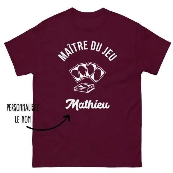 T-shirt personnalisé Uno Maître du jeu