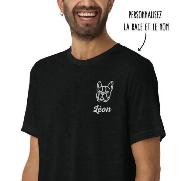 T-shirt personnalisé brodé Chien
