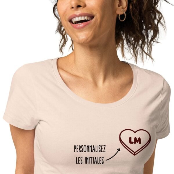 T-shirt personnalisé initiales coeur Femme