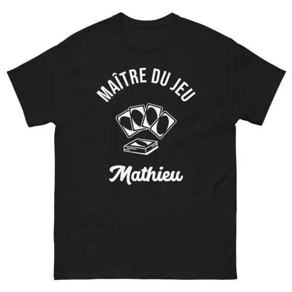 Privé : T-shirt personnalisé Uno Maître du jeu