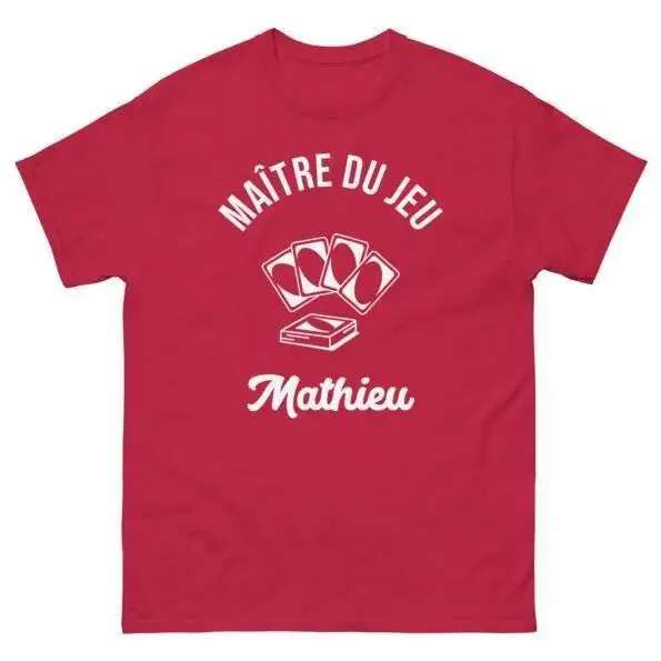 Privé : T-shirt personnalisé Uno Maître du jeu