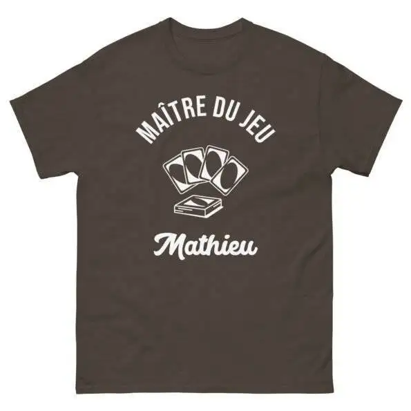 Privé : T-shirt personnalisé Uno Maître du jeu