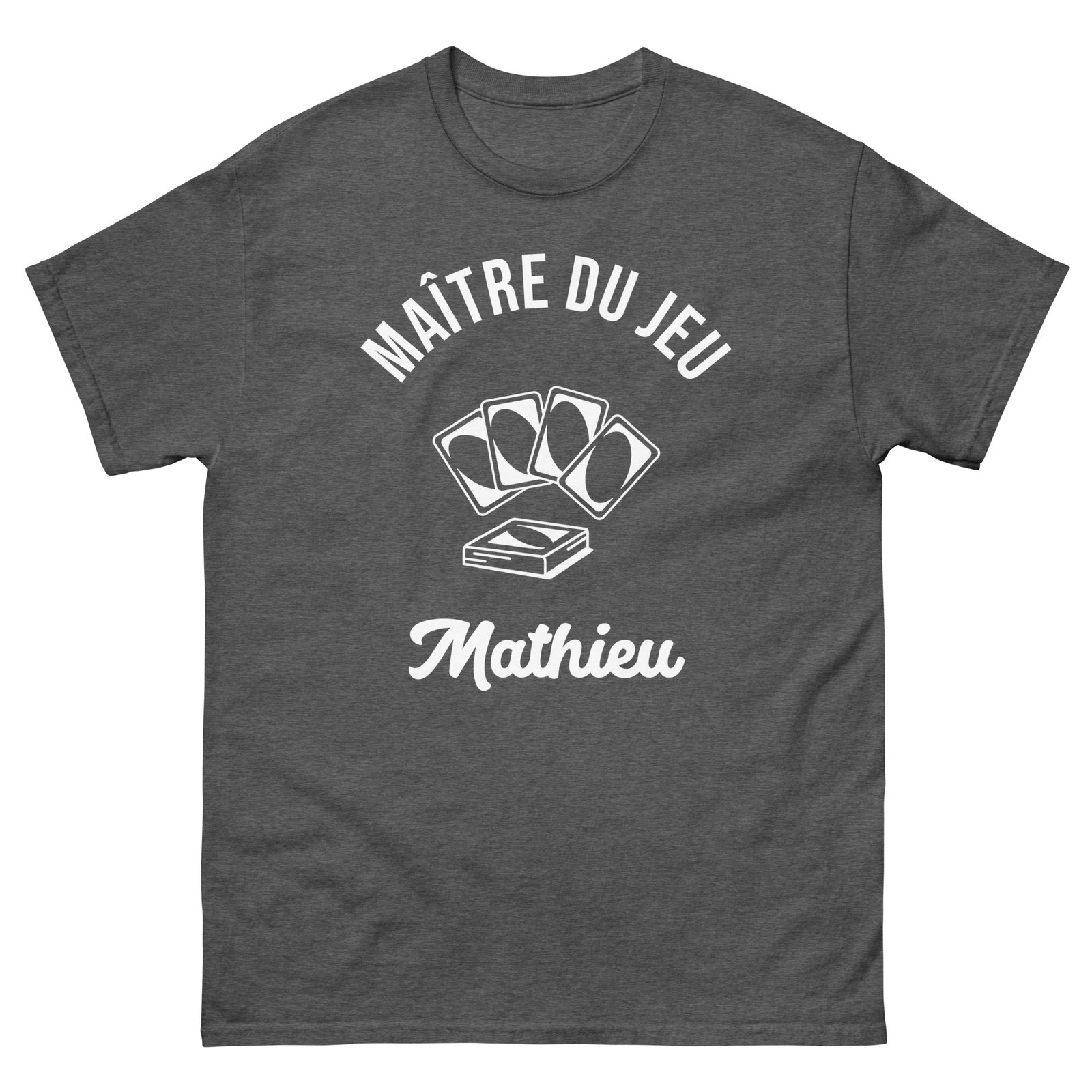 T-shirt personnalisé Uno Maître du jeu