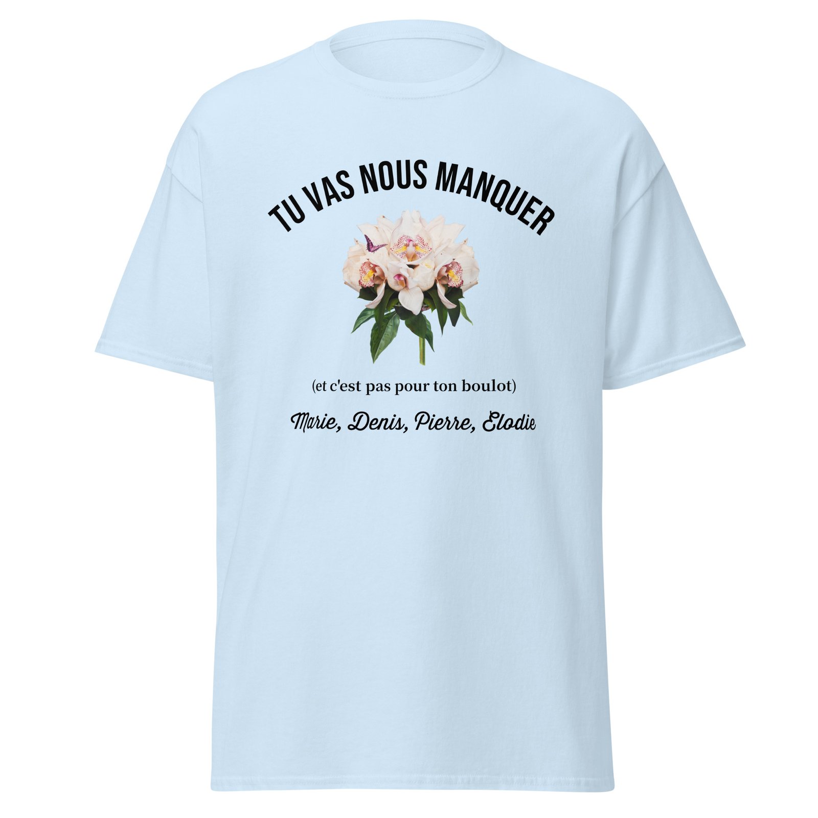 T-shirt personnalisé Collègue Fleurs