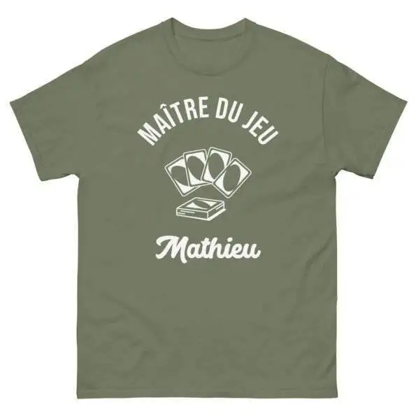Privé : T-shirt personnalisé Uno Maître du jeu