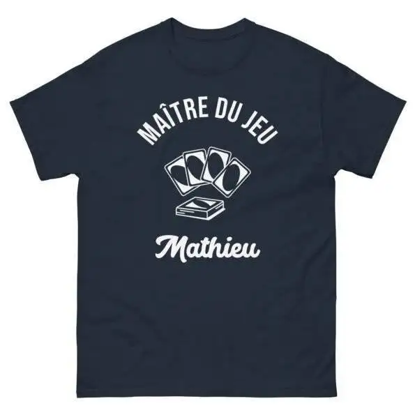 Privé : T-shirt personnalisé Uno Maître du jeu