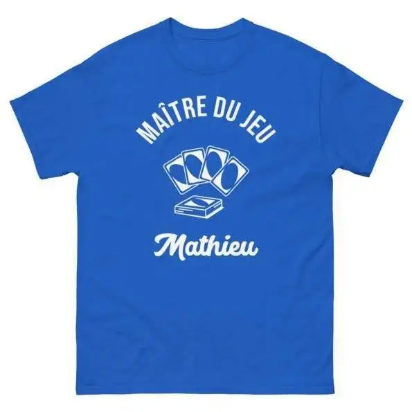 Privé : T-shirt personnalisé Uno Maître du jeu