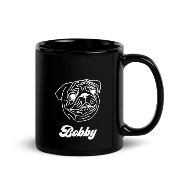 Mug personnalisé chien – Noir brillant