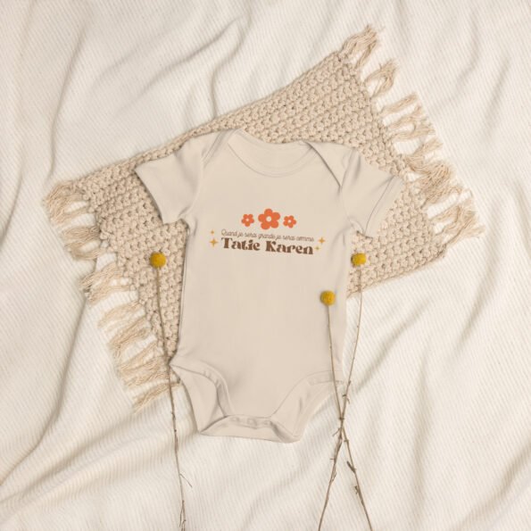Privé : Body personnalisé bébé Quand je serai grande – Coton bio