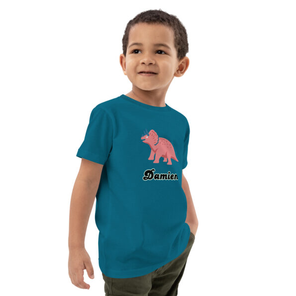 Privé : T-shirt personnalisé Dinosaure en coton bio enfant
