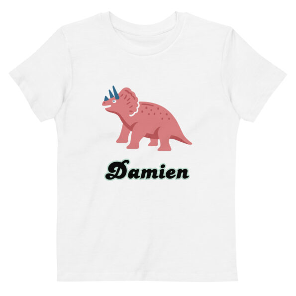 Privé : T-shirt personnalisé Dinosaure en coton bio enfant
