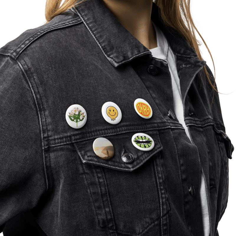 Badges Personnalisés Ronds - Diamètre 58 Mm - Quantité 20, 40, 100 - Créez Avec Votre Photo, Logo, Texte - En Fer Blanc Avec épingle
