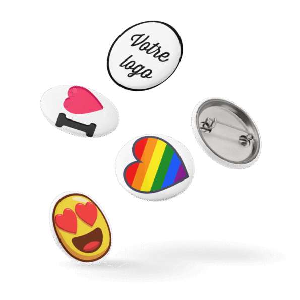 Badges Personnalisés Ronds à Pois - Créez Vos Propres Badges Avec Logo, Texte Ou Photo - Par 20, 40 Ou 100 Pièces - Idéal Pour Cadeaux, événements Et Souvenirs