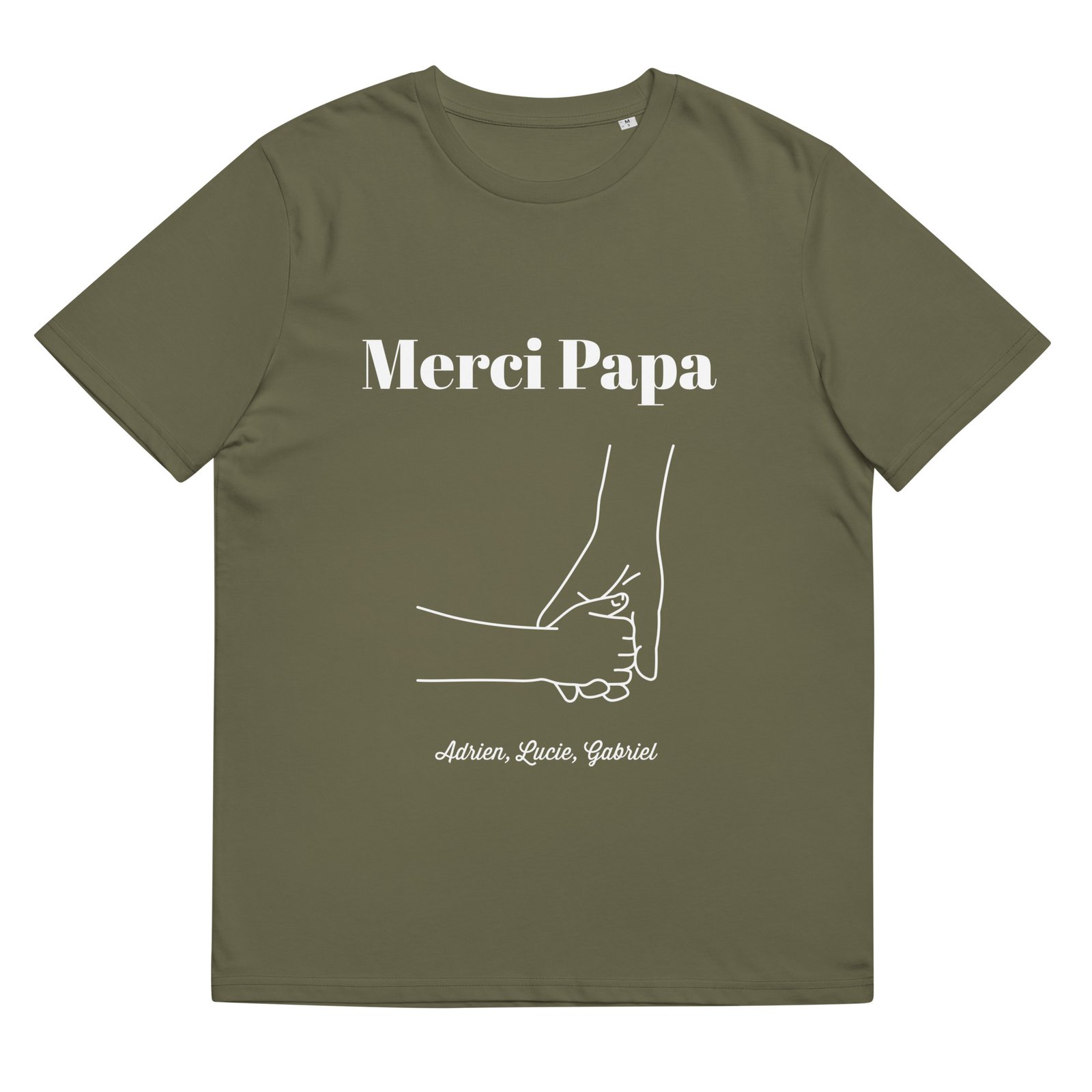 T-shirt Merci Papa personnalisé prénoms
