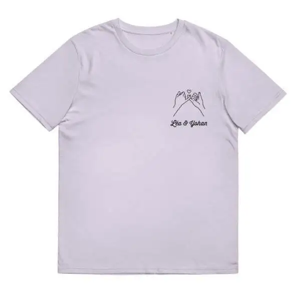 Privé : T-shirt personnalisé mains couple