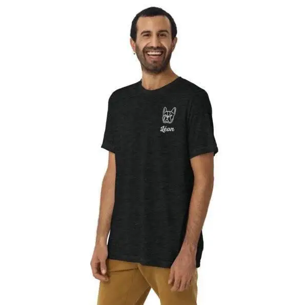 Privé : T-shirt personnalisé brodé Chien