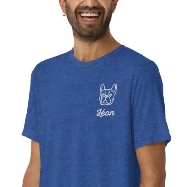 Privé : T-shirt personnalisé brodé Chien