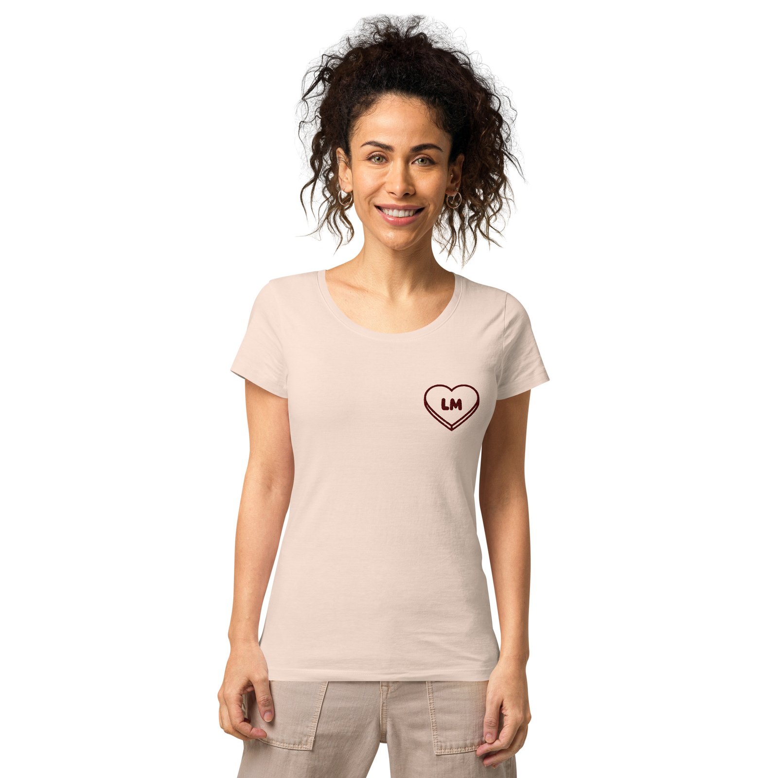T-shirt personnalisé initiales coeur – Femme