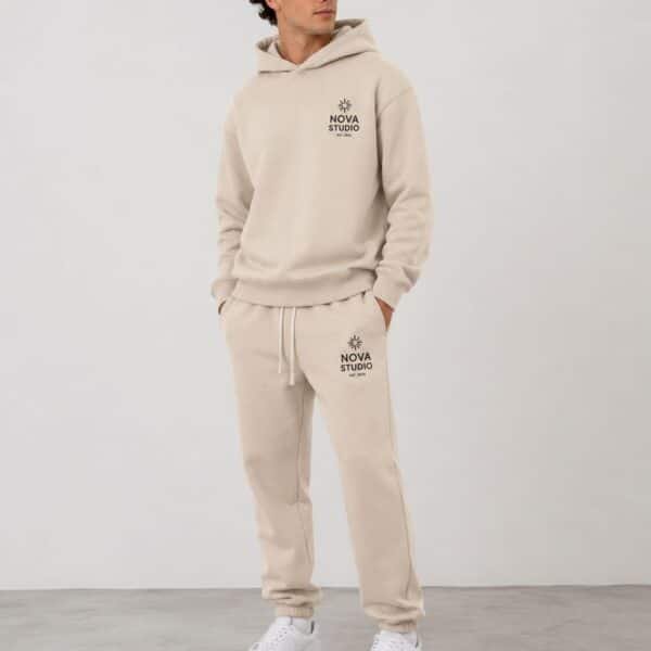 ensemble jogging personnalisé beige