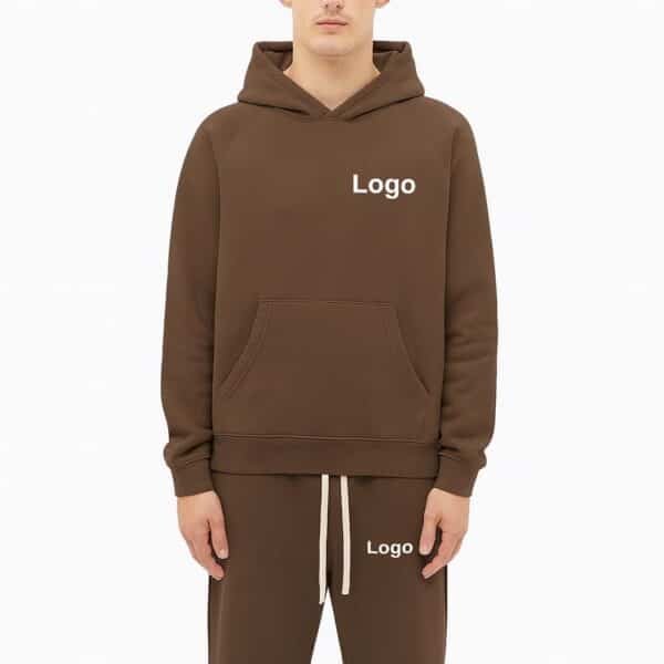 ensemble jogging personnalisé oversize marron