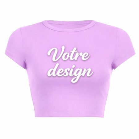 Crop top personnalisé violet