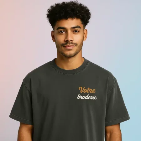 t-shirt oversize personnalisé brodé