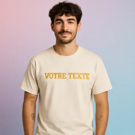 T-shirt personnalisé broderie large