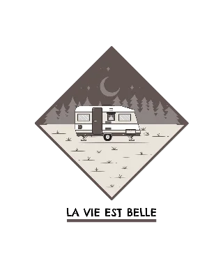 camping car la vie est belle t shirt design