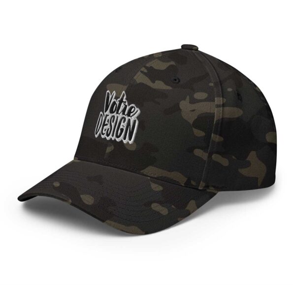 casquette brodee personnalisee camouflage de cote