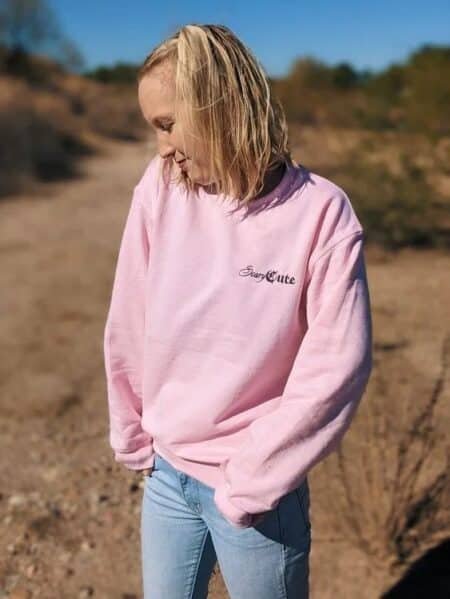 sweat brodé personnalisé photo client rose