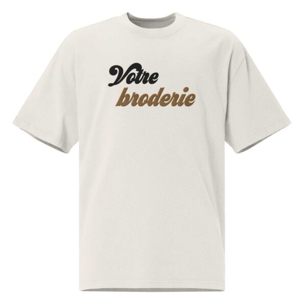 t shirt brode personnalise oversize creme