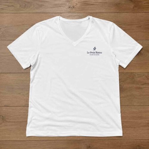 t shirt col v personnalsable blanc