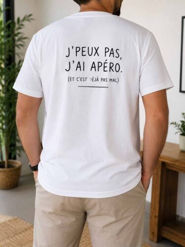 t shirt personnalisé blanc dos