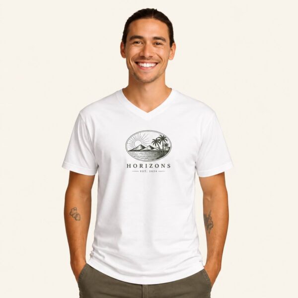 t-shirt personnalisé col V homme