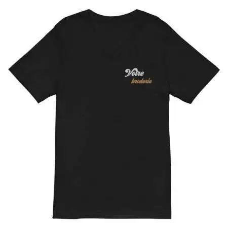 tee shirt col v personnalise brode